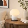 Brilliant LED mushroom-shaped table lamp Dupos with white glass shade, 2700 Kelvin warm white
