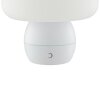 Brilliant LED mushroom-shaped table lamp Dupos with white glass shade, 2700 Kelvin warm white