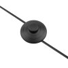 Brilliant modern sofa arc floor lamp Vessa, curved arm, white dome shade, swivel head