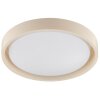 Brilliant flat round LED ceiling light Sonora in beige, 3000 Kelvin warm white