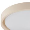 Brilliant flat round LED ceiling light Sonora in beige, 3000 Kelvin warm white
