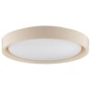 Brilliant flat round LED ceiling light Sonora in beige, 3000 Kelvin warm white