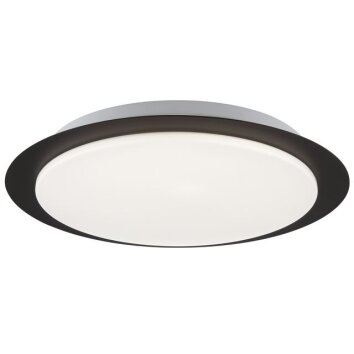 Brilliant LED ceiling light Vittoria, flat round white shade, 4000 Kelvin neutral white