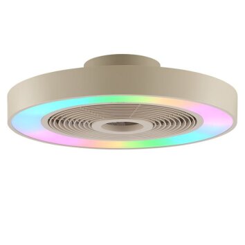 Brilliant flat LED ceiling fan Catania, adjustable colour temperature 2700-6500 Kelvin