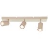 Brilliant ceiling spotlight Jello, 3 rotating heads, champagne, 3000 Kelvin warm white