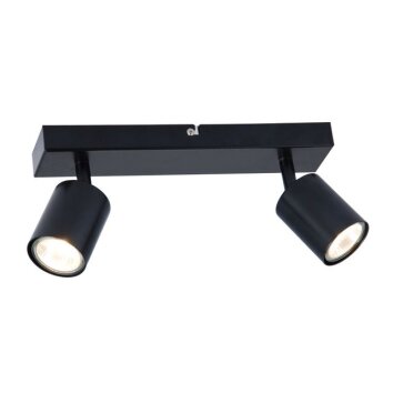 Brilliant Leuchten bar ceiling spotlight Ecco, 2 separately rotating heads for the kitchen
