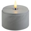 Brilliant LED table lamp Illusion with smoke-coloured glass dome shades and grey base