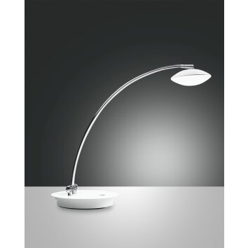 Fabas Luce HALE Table Lamp LED chrome, white, 1-light source