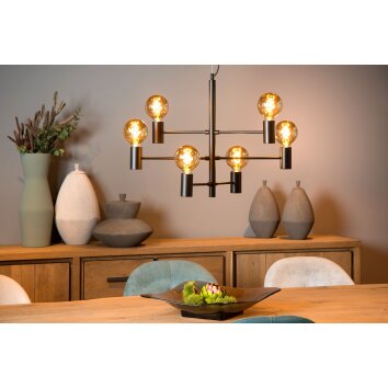 Pendant Light Lucide LEANNE black, 6-light sources