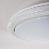 BERMEO Ceiling Light LED white, 2-light sources, Remote control, Colour changer