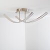 Aranu Ceiling Light LED stainless steel, matt nickel, 2-light sources