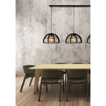 Lucide DIKRA Pendant Light black, 3-light sources