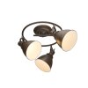 Globo ceiling light rust-coloured, 3-light sources