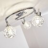 KALIPURO Ceiling light chrome, 3-light sources