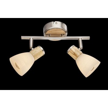 Globo ceiling light matt nickel, 2-light sources