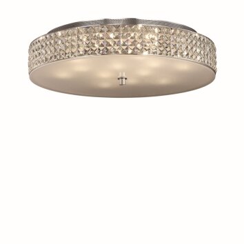 Ideal Lux ROMA Ceiling Light chrome, Crystal optics, 12-light sources