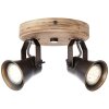 Spotlight Brilliant Seed Dark wood, black, 2-light sources
