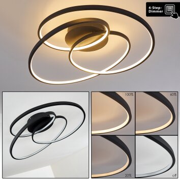 Chute Ceiling Light LED black, 1-light source