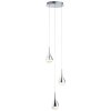 Brilliant FRIZZANTE Pendant Light LED chrome, 3-light sources