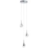 Brilliant FRIZZANTE Pendant Light LED chrome, 3-light sources