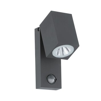 Eglo SAKEDA wall light LED anthracite, 1-light source, Motion sensor