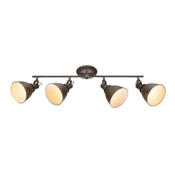 Globo ceiling light rust-coloured, 4-light sources