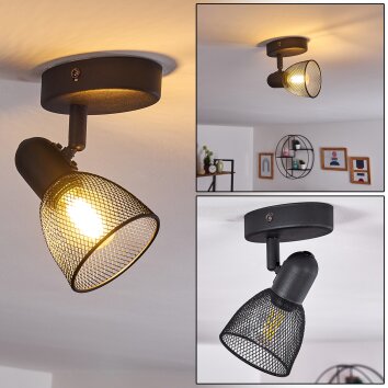 MALAWI Wall Light black, 1-light source