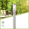 Brilliant York outdoor floor lamp stainless steel, 1-light source, Motion sensor