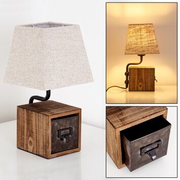 BANISTER Table Lamp brown, rust-coloured, 1-light source