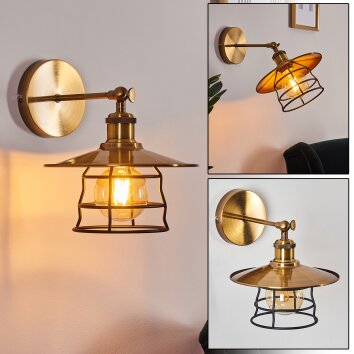 MOENA Wall Light antique brass, bronze, 1-light source