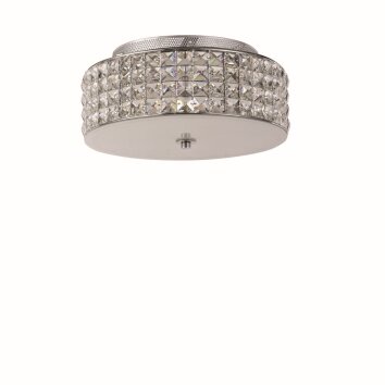 Ideal Lux ROMA Ceiling Light chrome, Crystal optics, 4-light sources