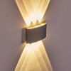 Abaiang Outdoor Wall Light LED silver, 6-light sources