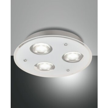 Fabas Luce BALI Ceiling light LED silver, 3-light sources