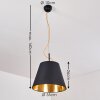 Saillon Pendant Light black, 1-light source