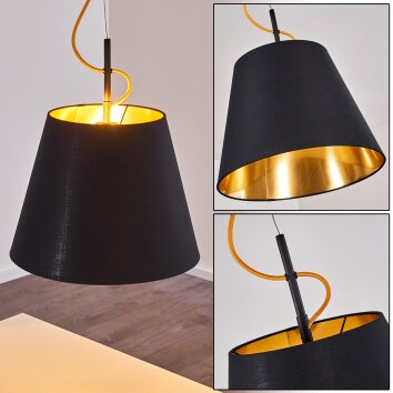 Saillon Pendant Light black, 1-light source
