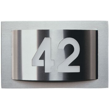 Albert 6002 house number light stainless steel, 1-light source