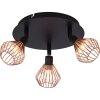 Brilliant Dalma ceiling spotlight black, 3-light sources