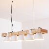 OKSBOL Pendant Light Light wood, white, 5-light sources
