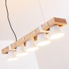 OKSBOL Pendant Light Light wood, white, 5-light sources