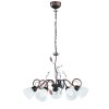 Trio-Leuchten Traditio Pendant Light dark brown, rust-coloured, 5-light sources