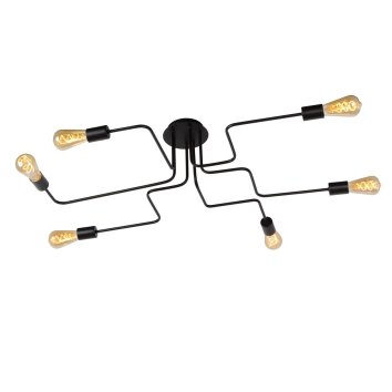 Lucide LESTER Ceiling light black, 6-light sources
