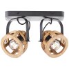Brilliant MATRIX WOOD ceiling spotlight brown, black, 2-light sources