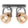 Brilliant MATRIX WOOD ceiling spotlight brown, black, 2-light sources