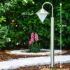Kasan outdoor floor lamp stainless steel, white, 1-light source