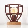 HAERVEJ Table Lamp Light wood, rust-coloured, 1-light source