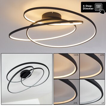Chute Ceiling Light LED black, 1-light source