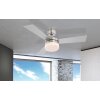 Globo ALANA fan stainless steel, matt nickel, 2-light sources, Remote control