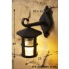 Brilliant Jordy outdoor wall light brown, rust-coloured, black, transparent, clear, 1-light source