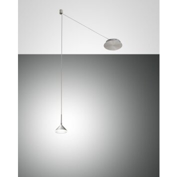Fabas Luce ISABELLA Pendant Light LED chrome, matt nickel, 1-light source