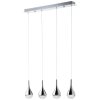 Brilliant FRIZZANTE Pendant Light LED chrome, 4-light sources